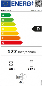 Whirlpool WHC20 T593 P beépíthető alulfagyasztós hűtőszekrény